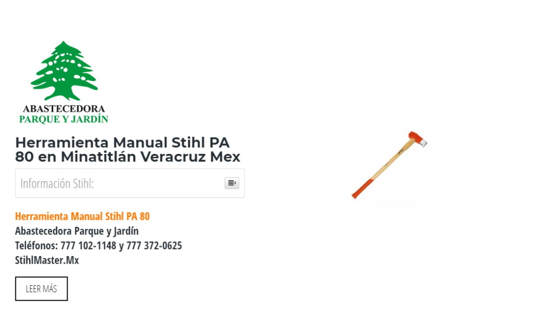 Herramienta Manual Stihl PA 80 en Minatitlán Veracruz Mex