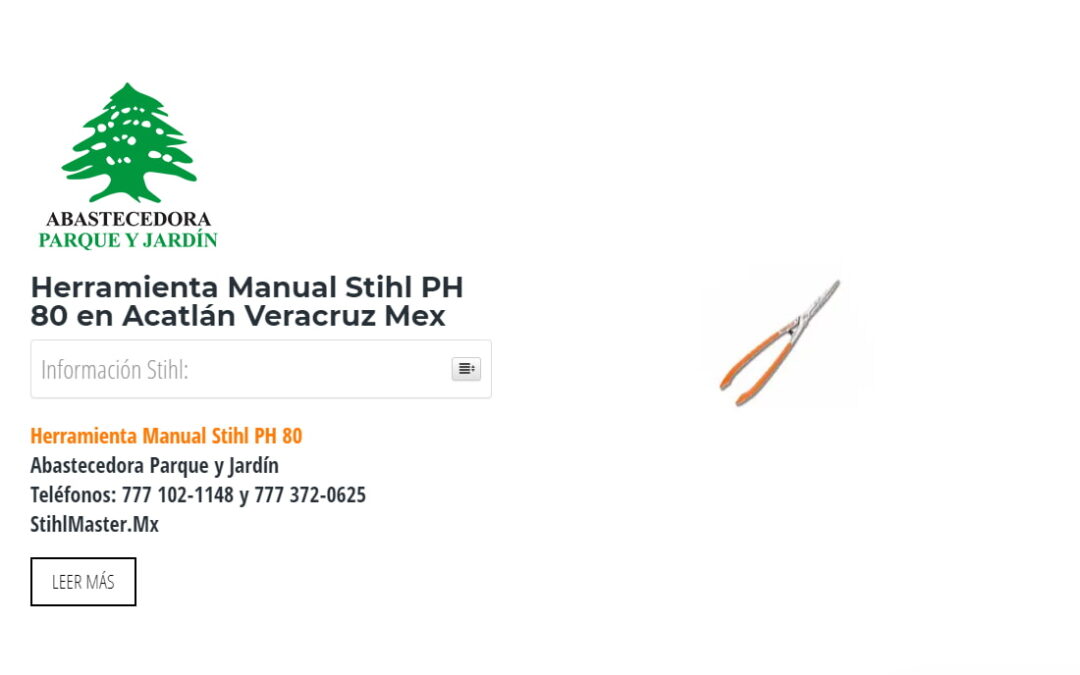 Herramienta Manual Stihl PH 80 en Acatlán Veracruz Mex