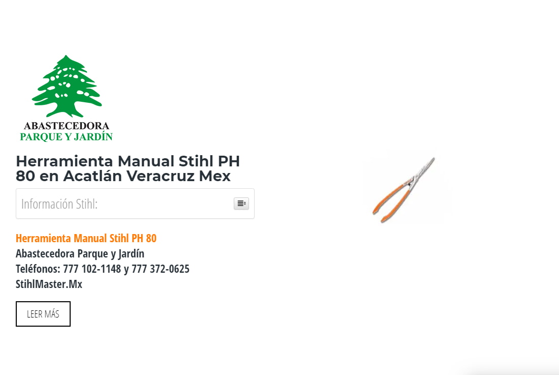 Herramienta Manual Stihl PH 80 en Acatlán Veracruz Mex