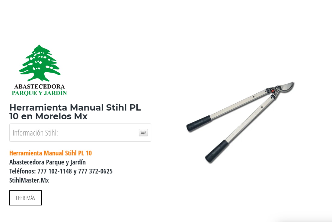 Herramienta Manual Stihl PL 10 en Morelos Mx