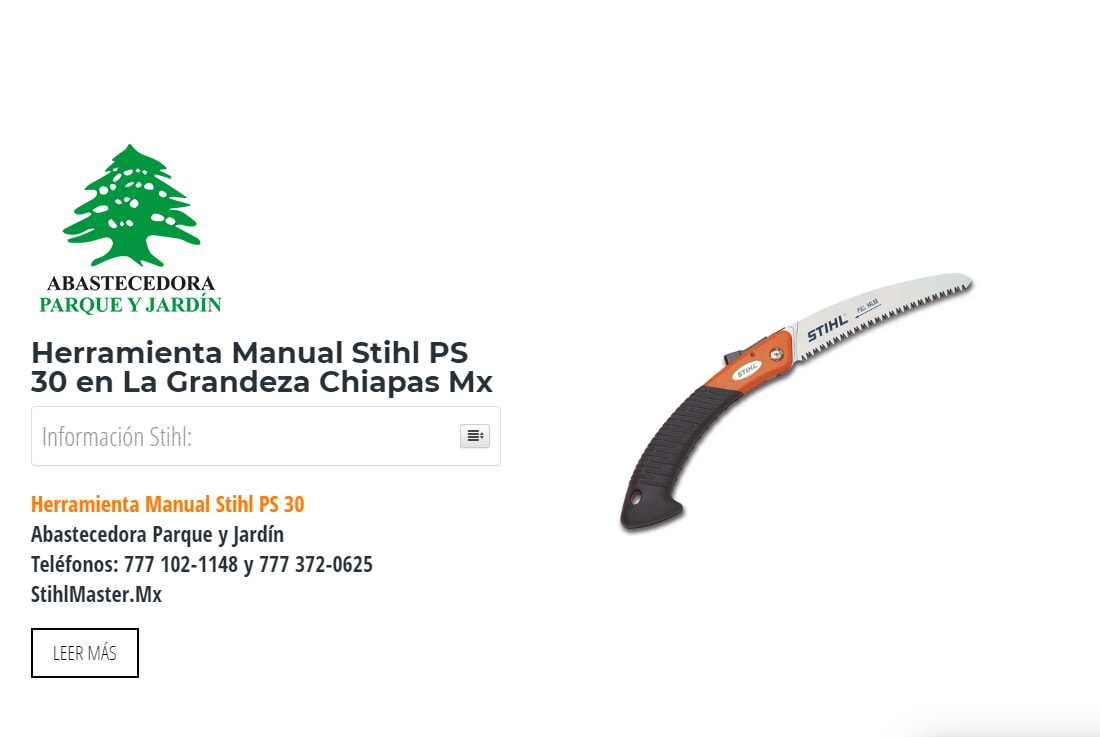 Herramienta Manual Stihl PS 30 en La Grandeza Chiapas Mx