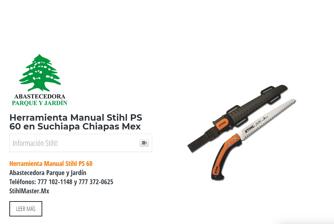 Herramienta Manual Stihl PS 60 en Suchiapa Chiapas Mex