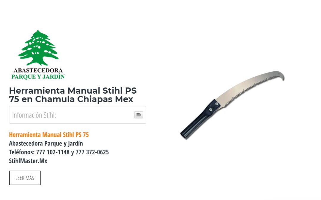 Herramienta Manual Stihl PS 75 en Chamula Chiapas Mex