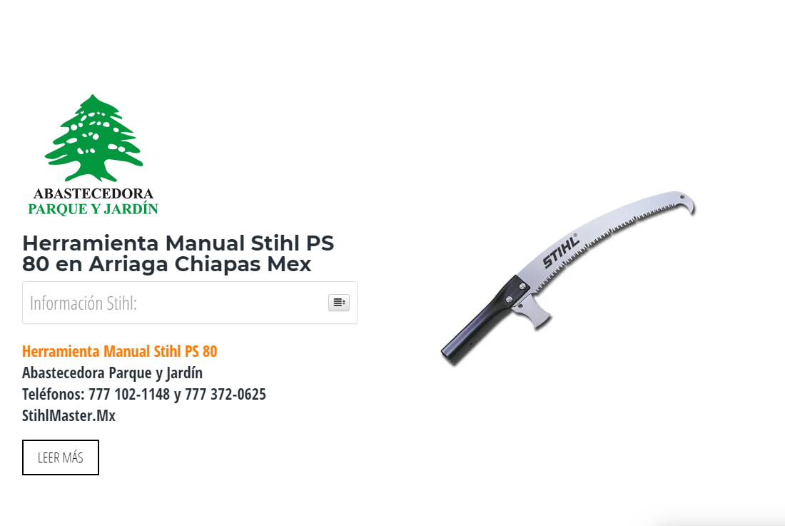 Herramienta Manual Stihl PS 80 en Arriaga Chiapas Mex