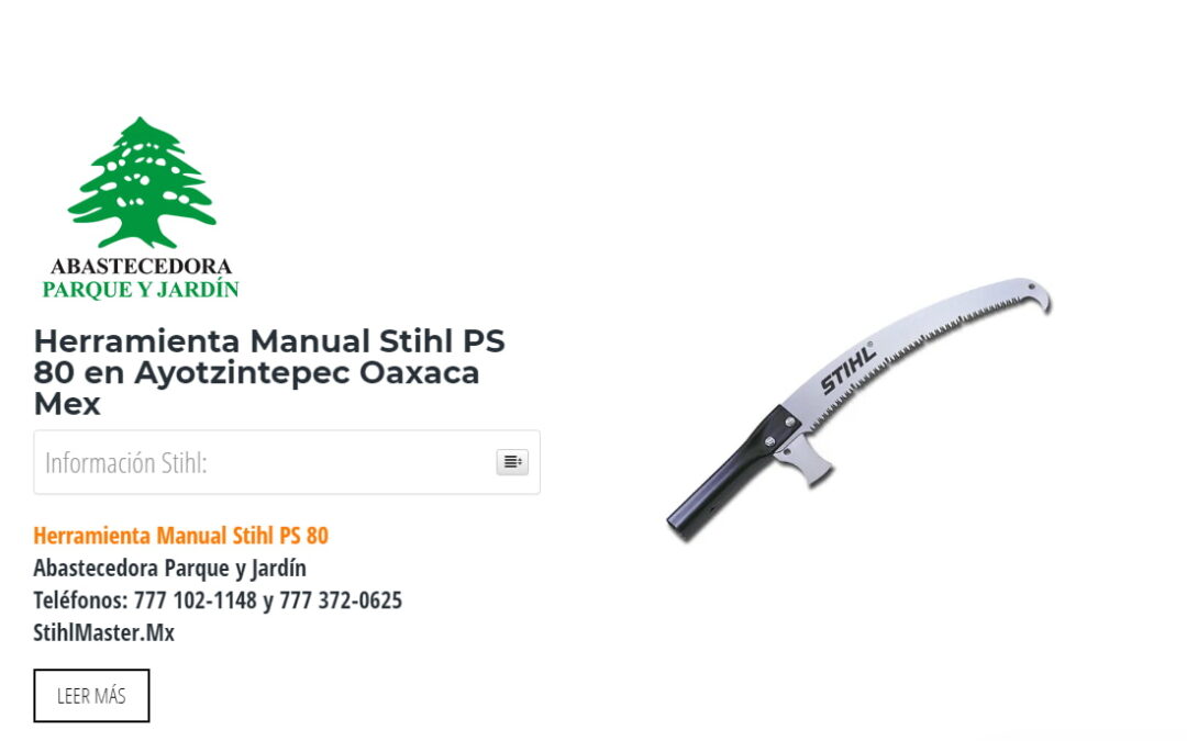 Herramienta Manual Stihl PS 80 en Ayotzintepec Oaxaca Mex