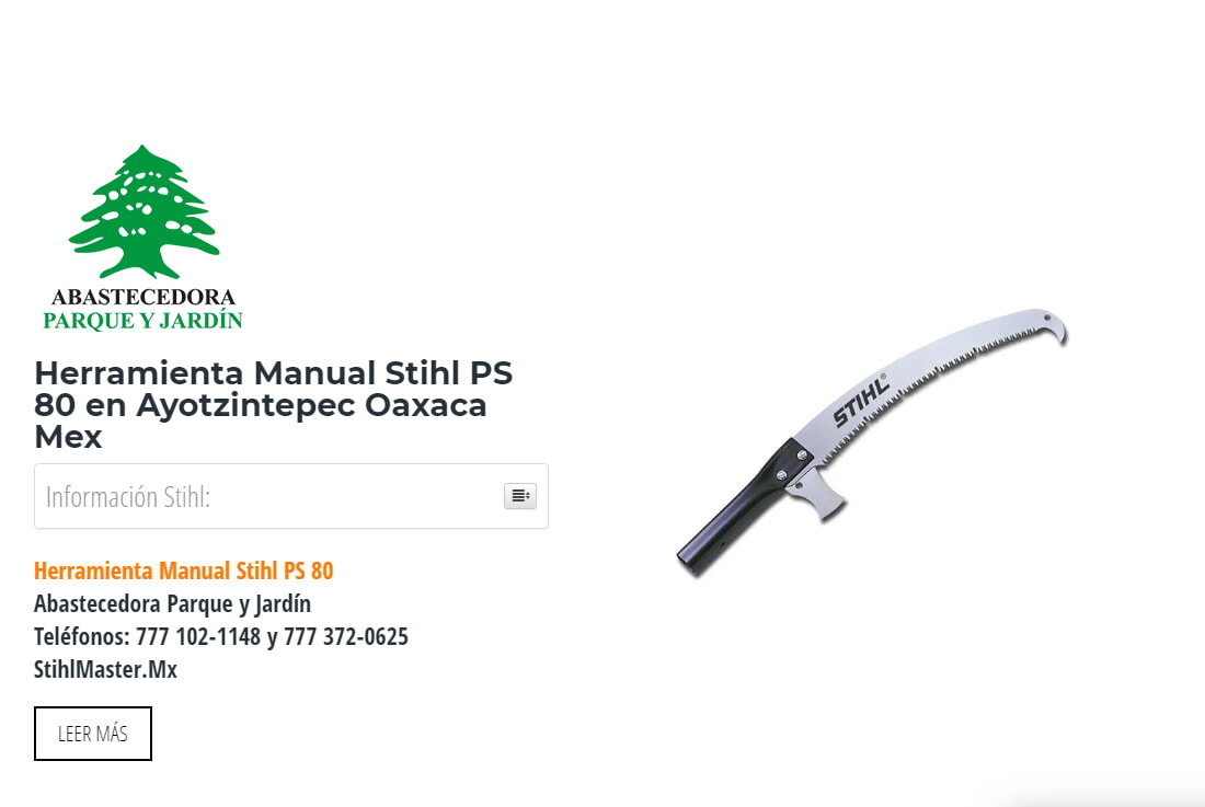 Herramienta Manual Stihl PS 80 en Ayotzintepec Oaxaca Mex