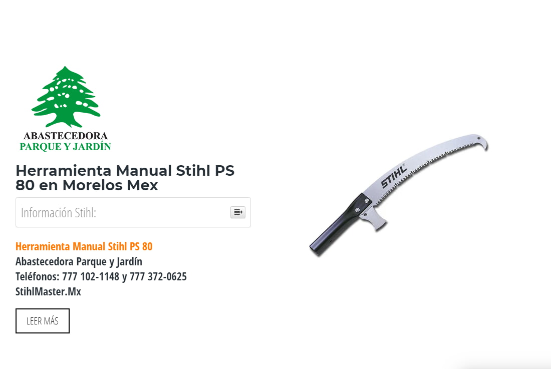 Herramienta Manual Stihl PS 80 en Morelos Mex