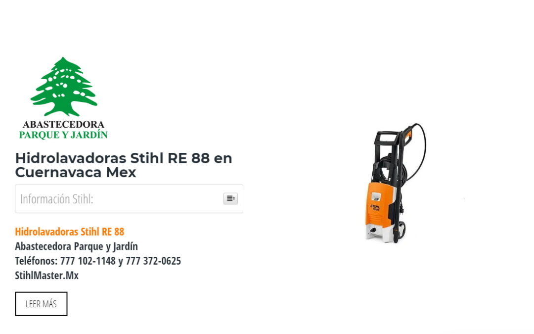 Hidrolavadoras Stihl RE 88 en Cuernavaca Mex