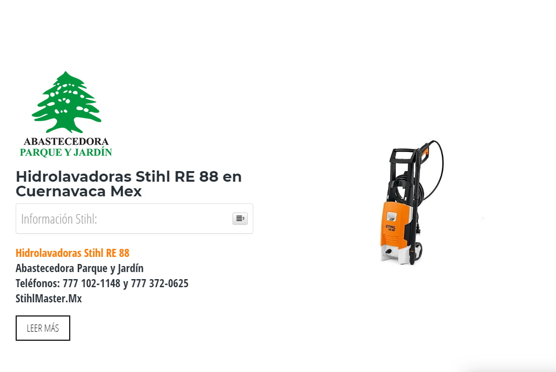 Hidrolavadoras Stihl RE 88 en Cuernavaca Mex