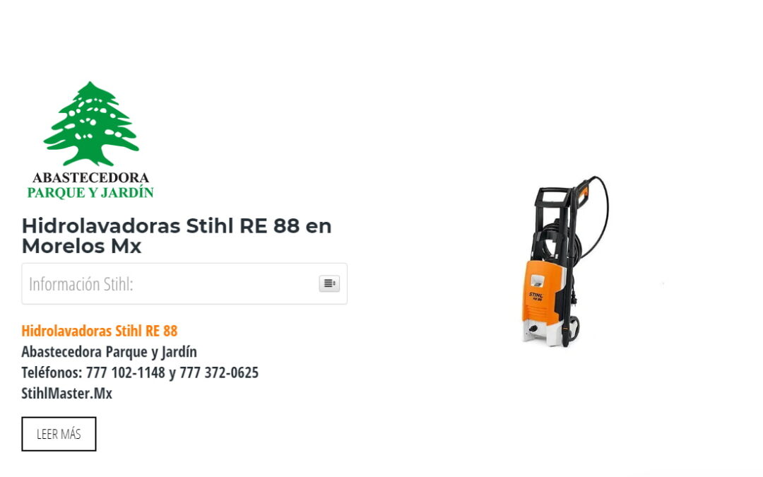 Hidrolavadoras Stihl RE 88 en Morelos Mx