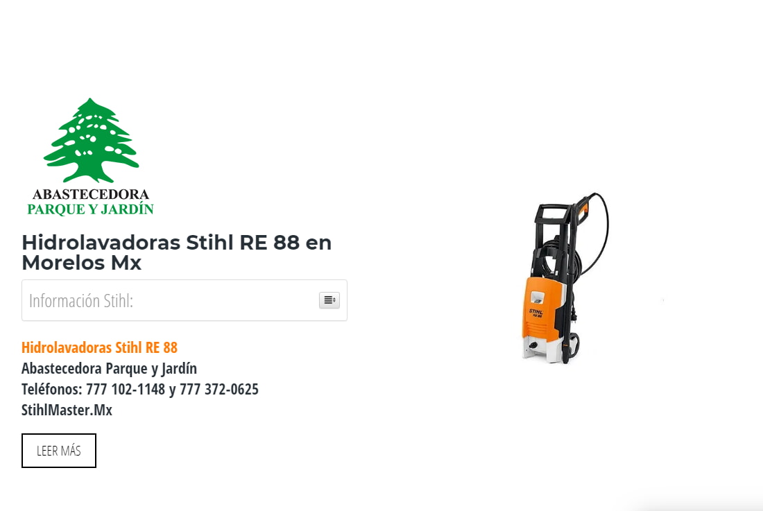 Hidrolavadoras Stihl RE 88 en Morelos Mx