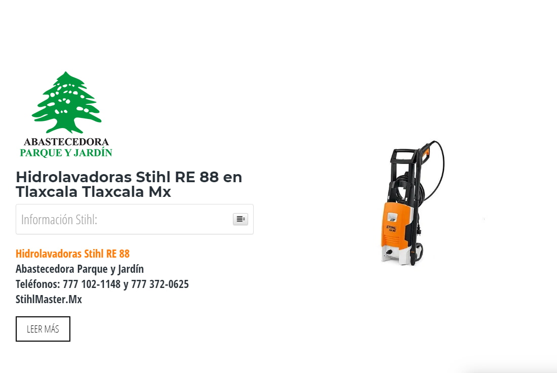 Hidrolavadoras Stihl RE 88 en Tlaxcala Tlaxcala Mx