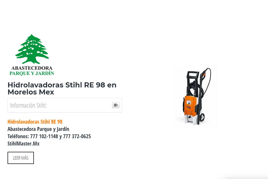 Hidrolavadoras Stihl RE 98 en Morelos Mex