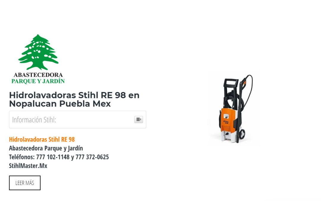 Hidrolavadoras Stihl RE 98 en Nopalucan Puebla Mex