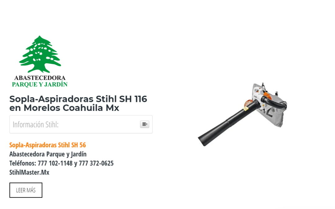 Sopla-Aspiradoras Stihl SH 116 en Morelos Coahuila Mx