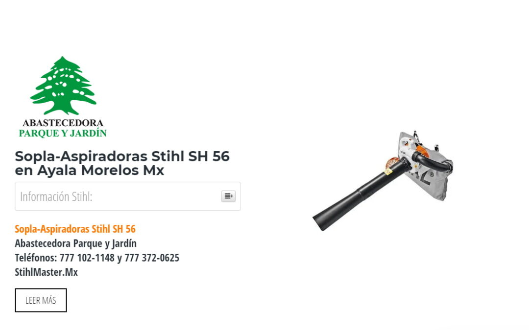 Sopla-Aspiradoras Stihl SH 56 en Ayala Morelos Mx