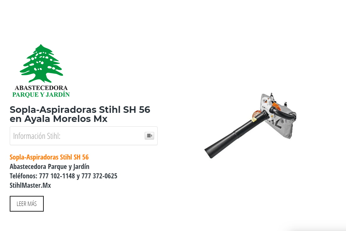 Sopla-Aspiradoras Stihl SH 56 en Ayala Morelos Mx