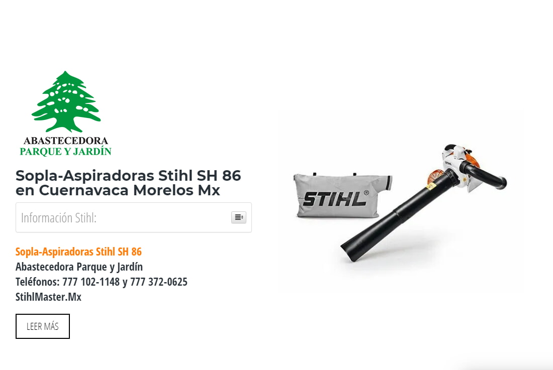 Sopla-Aspiradoras Stihl SH 86 en Cuernavaca Morelos Mx