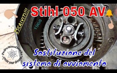 Stihl 050 AV del 1968 sostituzione del sistema di avviamento