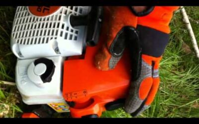 stihl ms250 chainsaw cold start