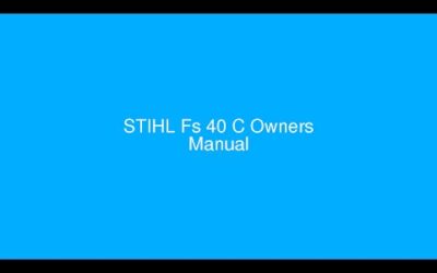 STIHL Fs 40 C Owners Manual
