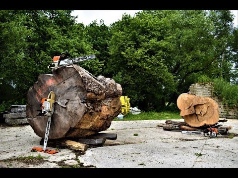 On découpe une GROSSE bille de frêne || STIHL 046 AV / ms 462c / 064 AV