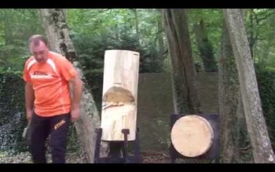 Gilles GIGUET, quintuple champion de France Stihl Timbersports : Démonstration Standing Block Chop