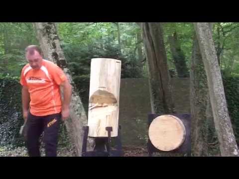 Gilles GIGUET, quintuple champion de France Stihl Timbersports : Démonstration Standing Block Chop