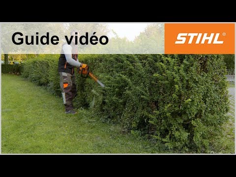 Technique de travail – coupe en trapèze  –  Taille-haies sur batterie STIHL