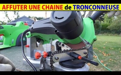 affuter une chaine de tronçonneuse avec affuteuse electrique affutage machine oregon stihl lidl