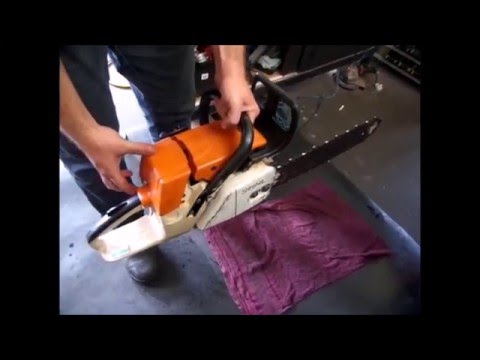 Motosserra Stihl MS 380 – 2/2 – Falta de Óleo 2 Tempos – Carburador e 1ª Partida