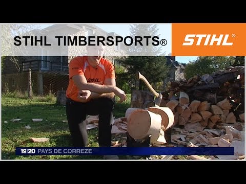 Portrait de Pierre Puybaret, champion de France STIHL Timbersports 2014