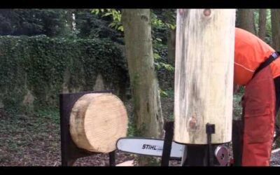 Gilles GIGUET, quintuple champion de France Stihl Timbersports : Démonstration coupe tronçonneuse