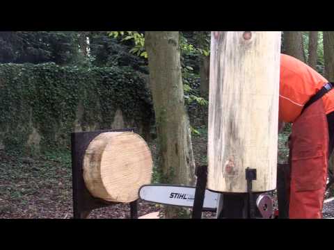 Gilles GIGUET, quintuple champion de France Stihl Timbersports : Démonstration coupe tronçonneuse