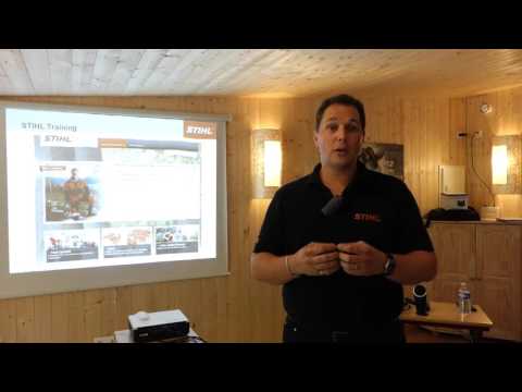 Sandro PAYET présente au STIHL TOUR 2016 les programmes de formations pour les revendeurs du réseau