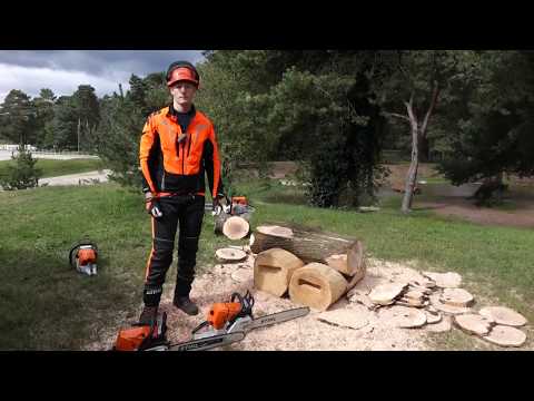 ANDREAS STIHL S.A.S. : Démonstration par Maximilien POTIGNON de la tronçonneuse MS 462 vs MS 461