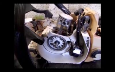 Motosserra Stihl MS 380 – 1/2 – Falta de Óleo 2 Tempos – Troca Kit Cilindro e Pistão