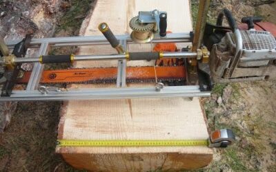 mini-scierie : stihl MS660, gros pin noir et deux clous !!!!