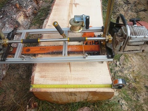 mini-scierie :  stihl MS660, gros pin noir et deux clous !!!!