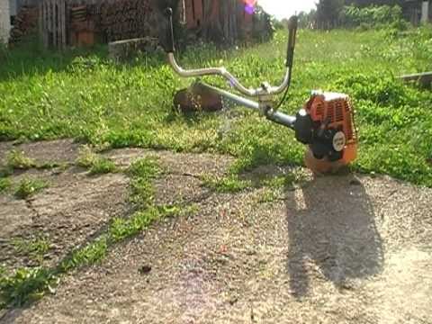 Using my brushcutter Stihl FS 85 with the cutting/trimmer line head on pt. 1