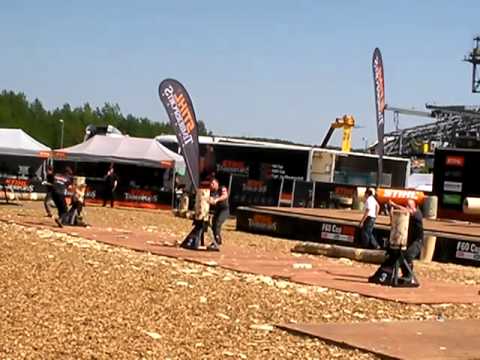 Stihl Timbersports 2012 F 60 Cup Standing Block Chop Ebner Kraus Braun