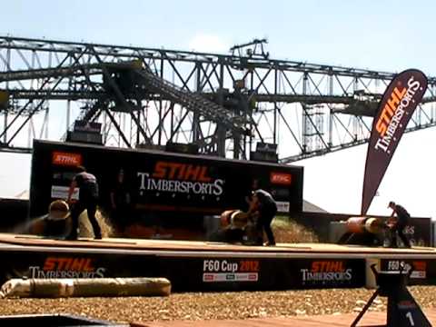 Stihl Timbersports 2012 F 60 Cup Stock Saw  Bauer Weingärtner Dengler