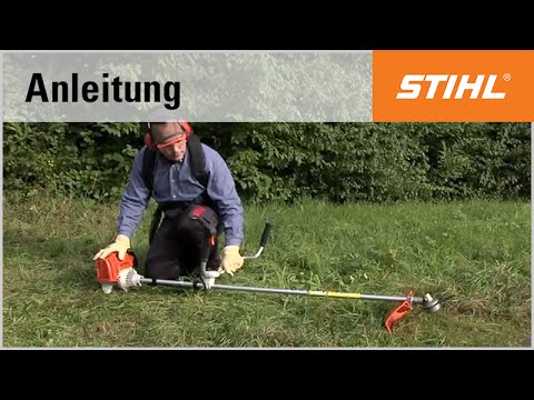 Das Starten der Motorsense STIHL FS 130