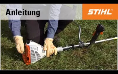 Das Starten der Motorsense STIHL FS 56