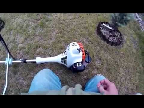 Stihl FS 55 – cold start and some grass cutting