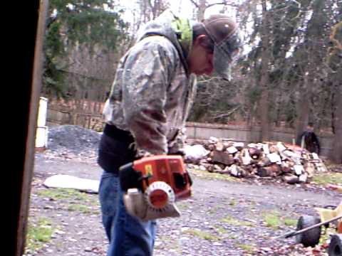 stihl fs 110r cold start 001.AVI