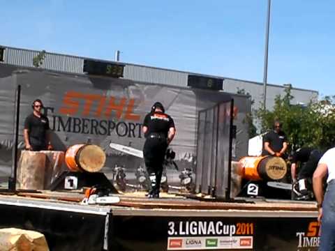 Stihl Timbersports 2011 Ligna Cup Hot Saw : markus Dengler –  F. Hillemacher