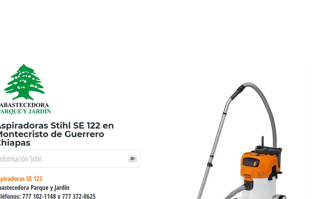 Aspiradoras Stihl SE 122 en Montecristo de Guerrero Chiapas