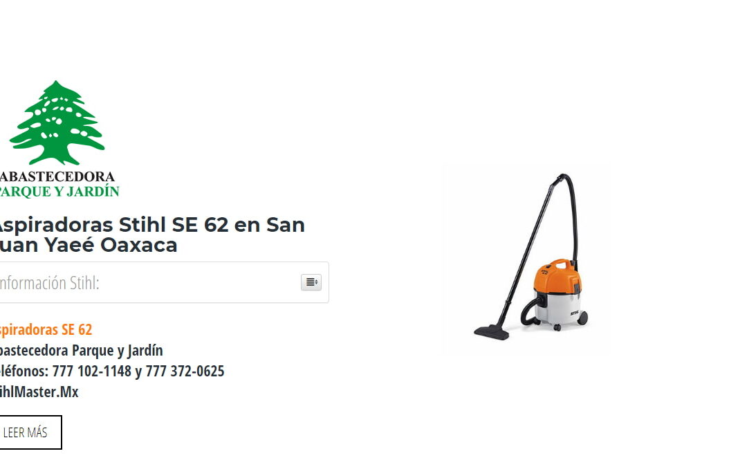 Aspiradoras Stihl SE 62 en San Juan Yaeé Oaxaca