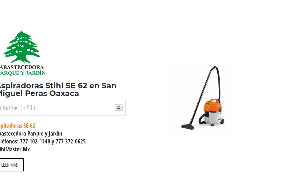 Aspiradoras Stihl SE 62 en San Miguel Peras Oaxaca